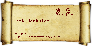 Merk Herkules névjegykártya